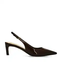 Wehkamp Manfield lakleren slingback pumps bruin aanbieding