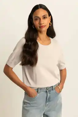 Wehkamp Expresso pullover crème gebreid aanbieding