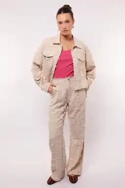 Wehkamp FLURESK wide leg highwaist broek zand aanbieding