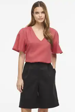 Wehkamp VILA top koraalrood aanbieding