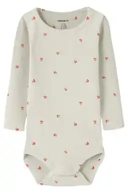 Wehkamp NAME IT BABY romper met bloemenprint ecru aanbieding
