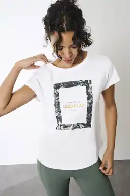 Wehkamp ONLY PLAY sport T-shirt ONPAUB wit aanbieding
