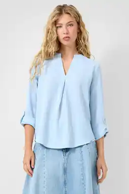 Wehkamp QS blousetop lichtblauw aanbieding
