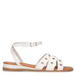 Wehkamp Manfield leren sandalen ecru aanbieding