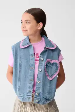 Wehkamp Shoeby denim gilet light blue denim aanbieding
