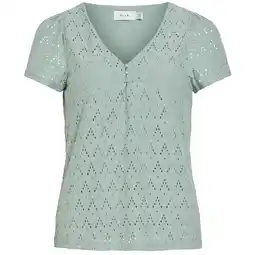 Wehkamp VILA top broderie turquoise aanbieding