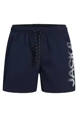 Wehkamp JACK & JONES PLUS SIZE zwemshort JPSTMAUI met logo donkerblauw aanbieding