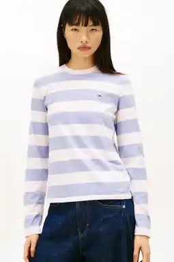 Wehkamp Tommy Jeans gestreepte top wit aanbieding
