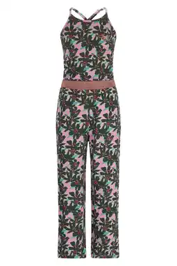 Wehkamp TYGO & vito gebloemde jumpsuit jersey olijfgroen aanbieding