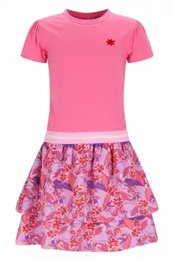 Wehkamp B.Nosy gebloemde midi jurk roze aanbieding
