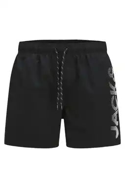Wehkamp JACK & JONES PLUS SIZE zwemshort JPSTMAUI met logo zwart aanbieding