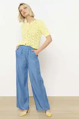 Wehkamp LOLALIZA denim wide leg highwaist broek medium blue denim aanbieding