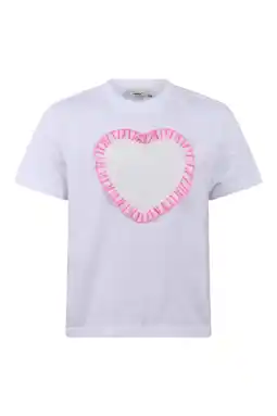 Wehkamp Shoeby T-shirt met hartjes wit aanbieding