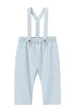 Wehkamp s.Oliver gestreepte casual broek blauw aanbieding