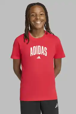 Wehkamp adidas Sportswear T-shirt rood/wit aanbieding