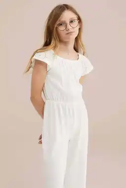 Wehkamp WE Fashion jumpsuit ecru aanbieding