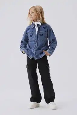 Wehkamp NAME IT KIDS wide leg jeans NKFROSE black aanbieding