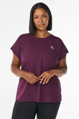Wehkamp ACTIVE By Zizzi Plus Size sport T-shirt donkerrood aanbieding