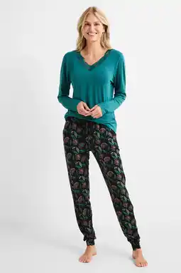 Wehkamp Dreamcovers pyjama groen/zwart aanbieding