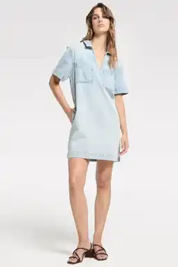 Wehkamp Homage to Denim denim spijkerjurk light blue denim aanbieding