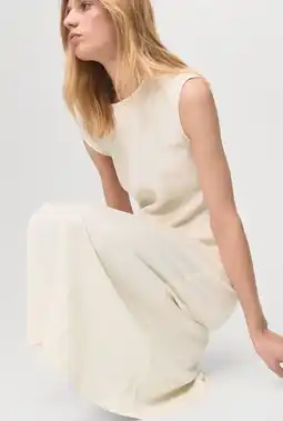 Wehkamp Mango midi jurk ecru aanbieding