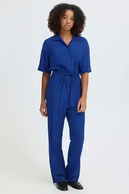 Wehkamp ICHI jumpsuit blauw aanbieding