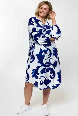 Wehkamp Gozzip blousejurk met paisley print blauw aanbieding
