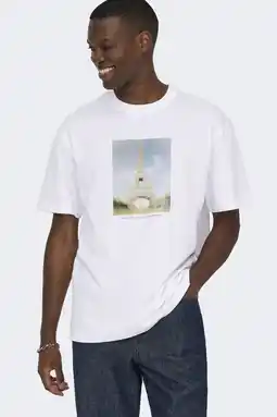 Wehkamp ONLY & SONS relaxed T-shirt wit aanbieding