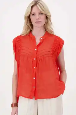 Wehkamp Zusss blousetop koraalrood aanbieding