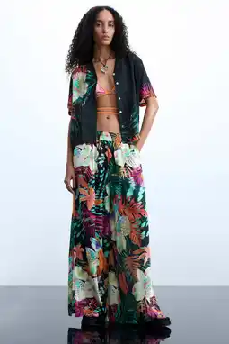 Wehkamp Desigual regularwaist gebloemde broek zwart aanbieding