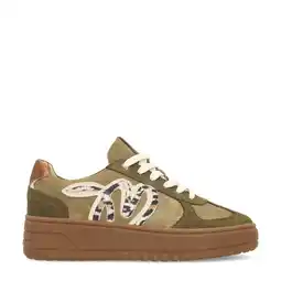 Wehkamp Manfield suède sneakers olijfgroen aanbieding