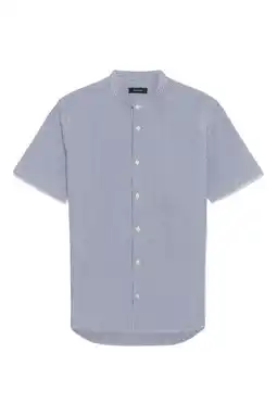 Wehkamp Matinique katoenen regular fit gestreept overhemd - blauw aanbieding