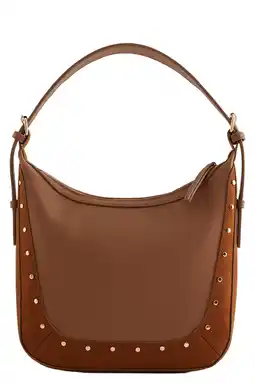 Wehkamp WE Fashion schoudertas met studs bruin aanbieding