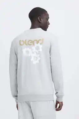 Wehkamp Blend sweater met backprint grijs aanbieding