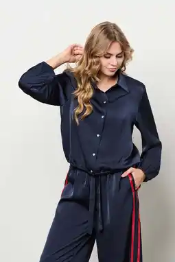 Wehkamp Co Woman straight regularwaist broek donkerblauw aanbieding