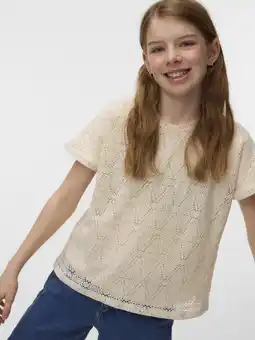 Wehkamp VERO MODA GIRL blousetop gebreid ecru aanbieding