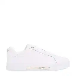 Wehkamp Tommy Hilfiger leren sneakers wit aanbieding