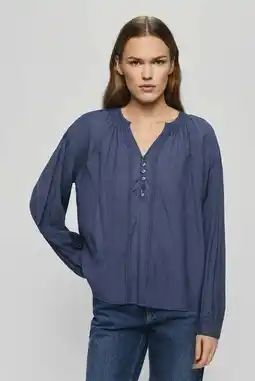 Wehkamp MSCH Copenhagen blousetop donkerblauw aanbieding