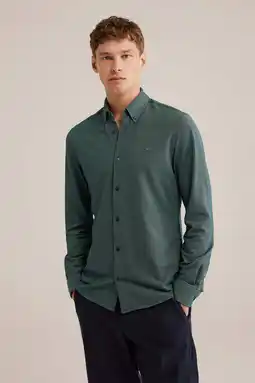 Wehkamp WE Fashion Tall fit casual overhemd donkergroen aanbieding