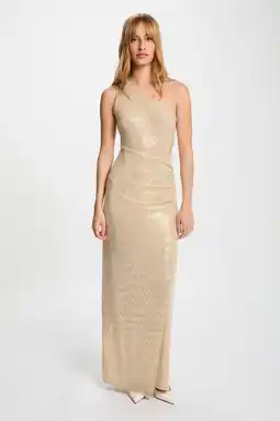 Wehkamp Morgan maxi jurk met pailletten champagne aanbieding