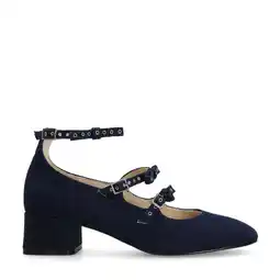 Wehkamp Sacha Mary Jane's denim pumps donkerblauw aanbieding