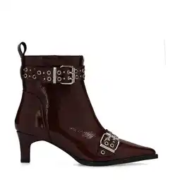 Wehkamp Sacha lakleren enkellaarzen bordeaux aanbieding