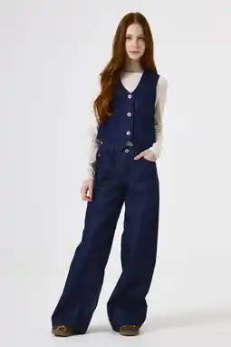 Wehkamp Garcia loose fit jeans dark blue denim aanbieding
