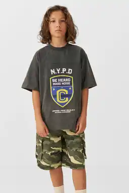 Wehkamp Coolcat oversized T-shirt Royce donkergrijs aanbieding