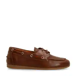 Wehkamp Manfield leren bootschoenen cognac aanbieding