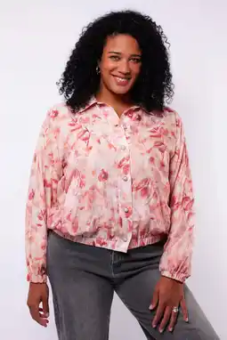 Wehkamp Exxcellent gebloemde blouse lichtroze aanbieding