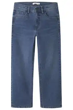 Wehkamp NAME IT KIDS straight leg jeans medium blue denim aanbieding