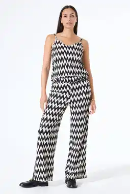 Wehkamp Garcia wide leg regularwaist broek zwart aanbieding