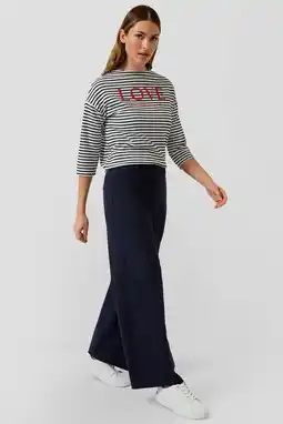 Wehkamp s.Oliver BLACK LABEL straight highwaist broek marineblauw aanbieding