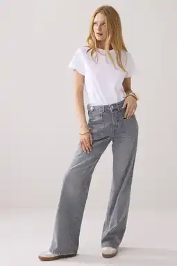 Wehkamp Summum wide leg jeans grey denim aanbieding